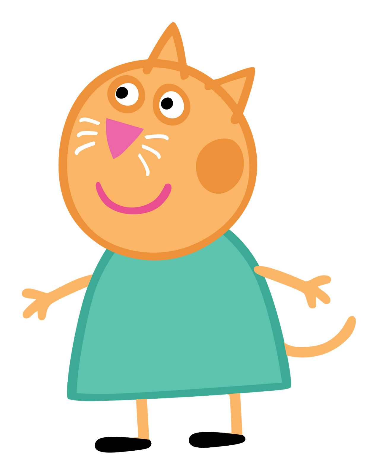 1274x1600 Peppa Pig Cat Transparent Png