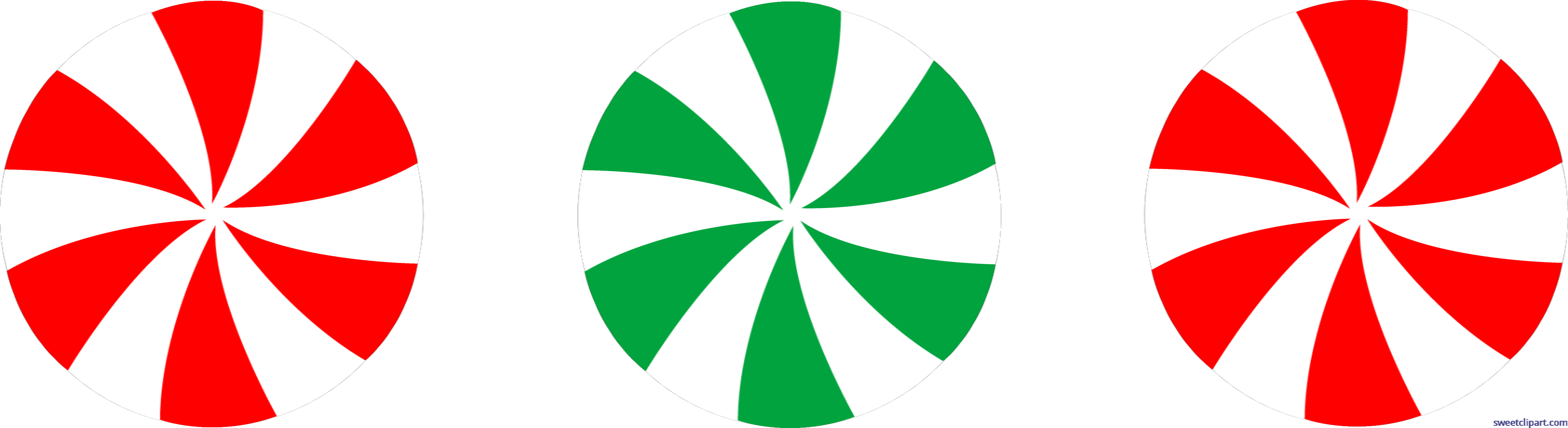 4328x1181 Candy Peppermint Pinwheels Clip Art