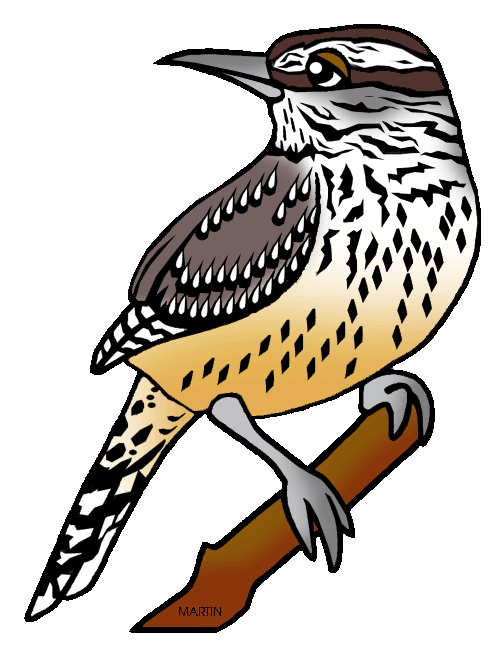 498x648 Animals Clip Art By Phillip Martin, Cactus Wren