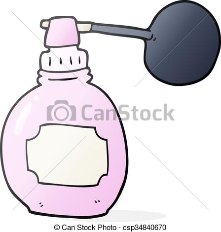 448x470 Freehand Drawn Cartoon Perfume Bottle Vectors Illustration