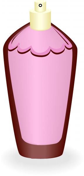 287x600 Illustration Of A Pink Perfume Bottle.