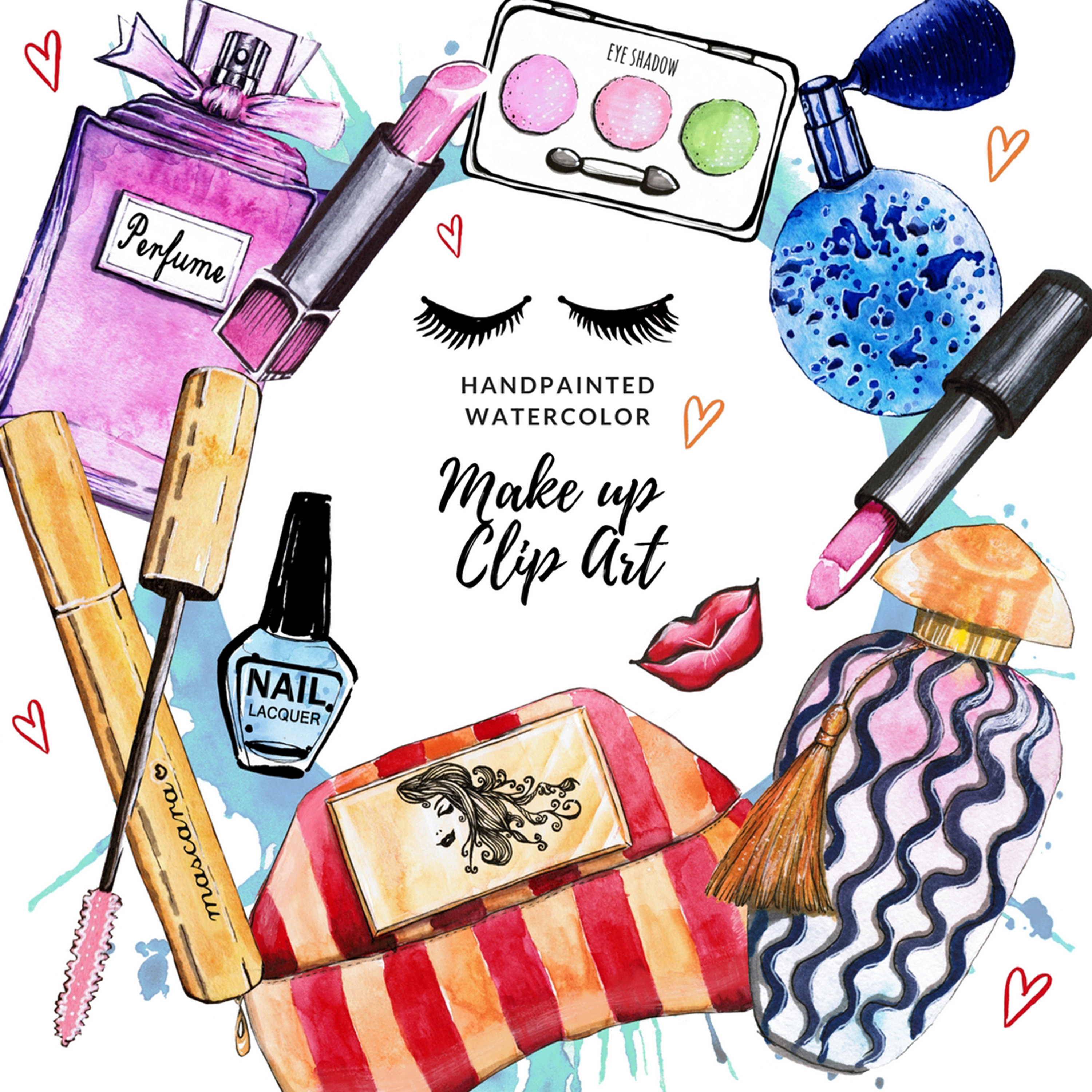 3000x3000 Cosmetics Clipart Fashion Clip Art Makeup Clip Art Planner