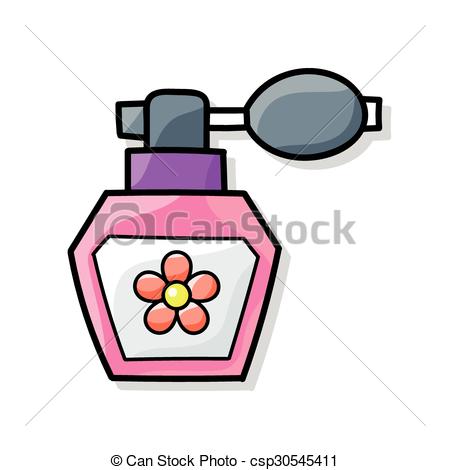 450x470 Perfume Doodle Vector Clip Art