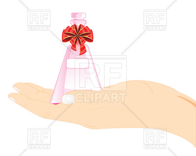 400x320 Perfume In Feminine Hand Royalty Free Vector Clip Art Image