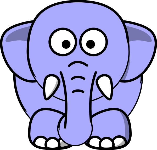 600x573 Periwinkle Elephant Clip Art
