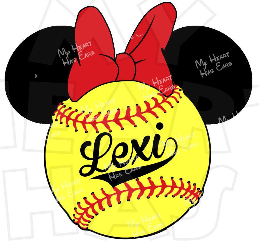 900x838 Best Of Ear Clipart Minnie Mouse Softball Personalized Digital