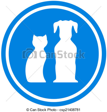 450x468 Pet Blue Icon Pet Shop Isolated Emblem Vector