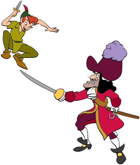 487x577 Peter Pan Amp Captain Hook Clip Art Disney Clip Art Galore
