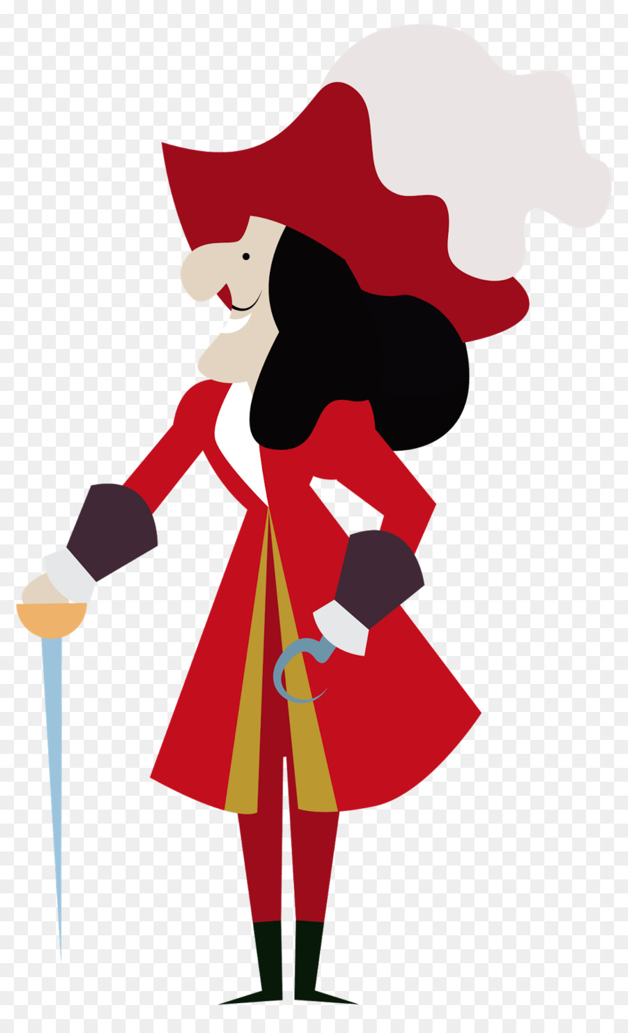 900x1480 Captain Hook Smee Peter Pan Clip Art