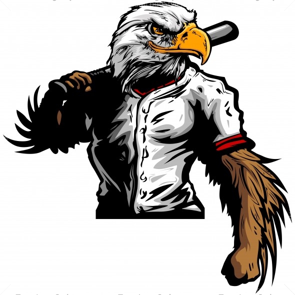 590x590 Eagle Baseball Clipart