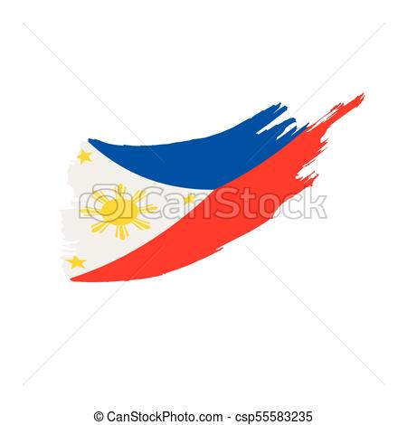 450x470 Philippines Flag, Vector Illustration On A White Background