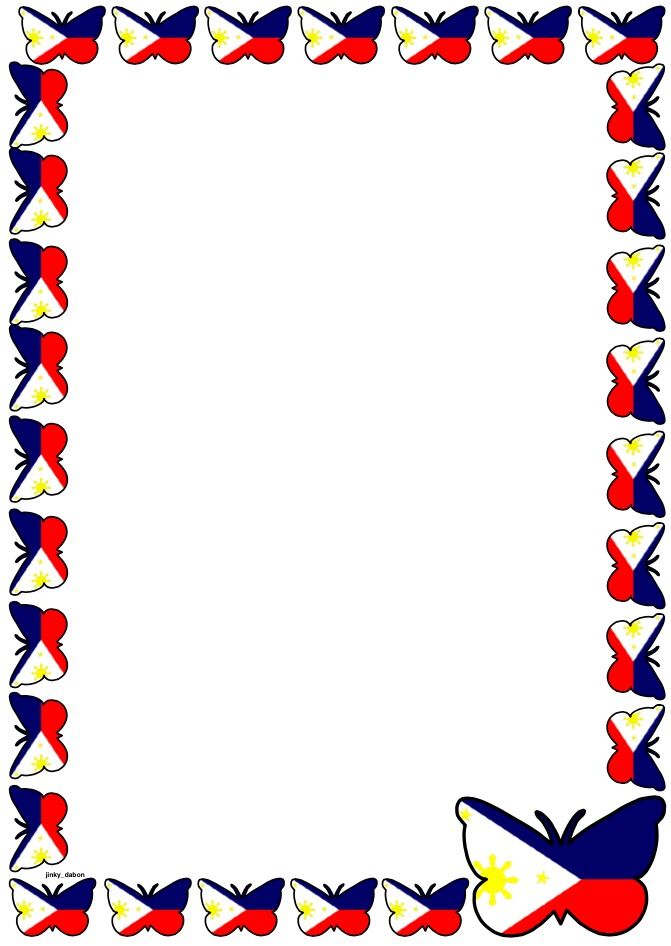671x946 Philippine Flag Themed Lined Paper And Pageborders Teaching