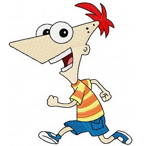300x300 Running Phineas Iron On Patch