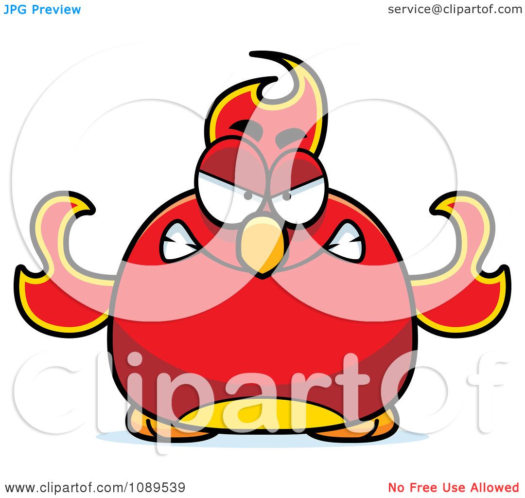 1080x1024 Clipart Chubby Angry Phoenix Fire Bird
