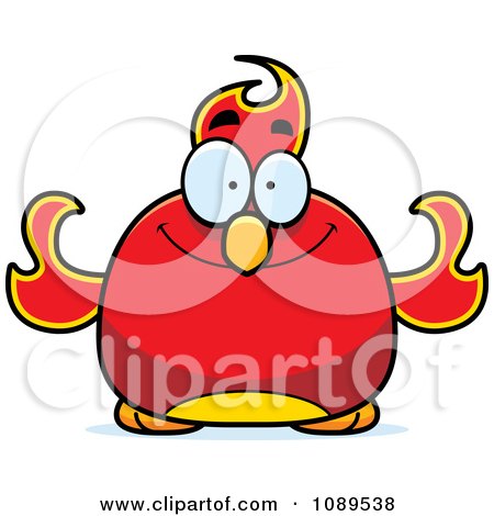 450x470 Clipart Chubby Happy Phoenix Fire Bird