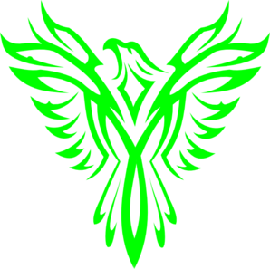 298x297 Florescent Green Phoenix Clip Art