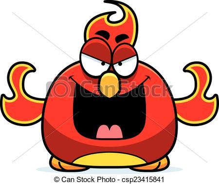 450x378 Evil Little Phoenix. A Cartoon Illustration Of An Evil Eps