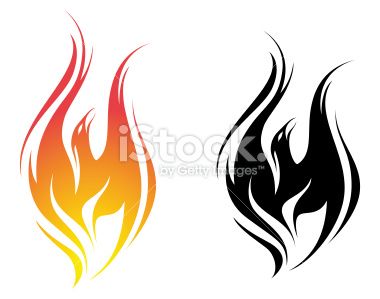 380x299 Stylized Phoenix In Flames Vector Art, Phoenix And Tattoo