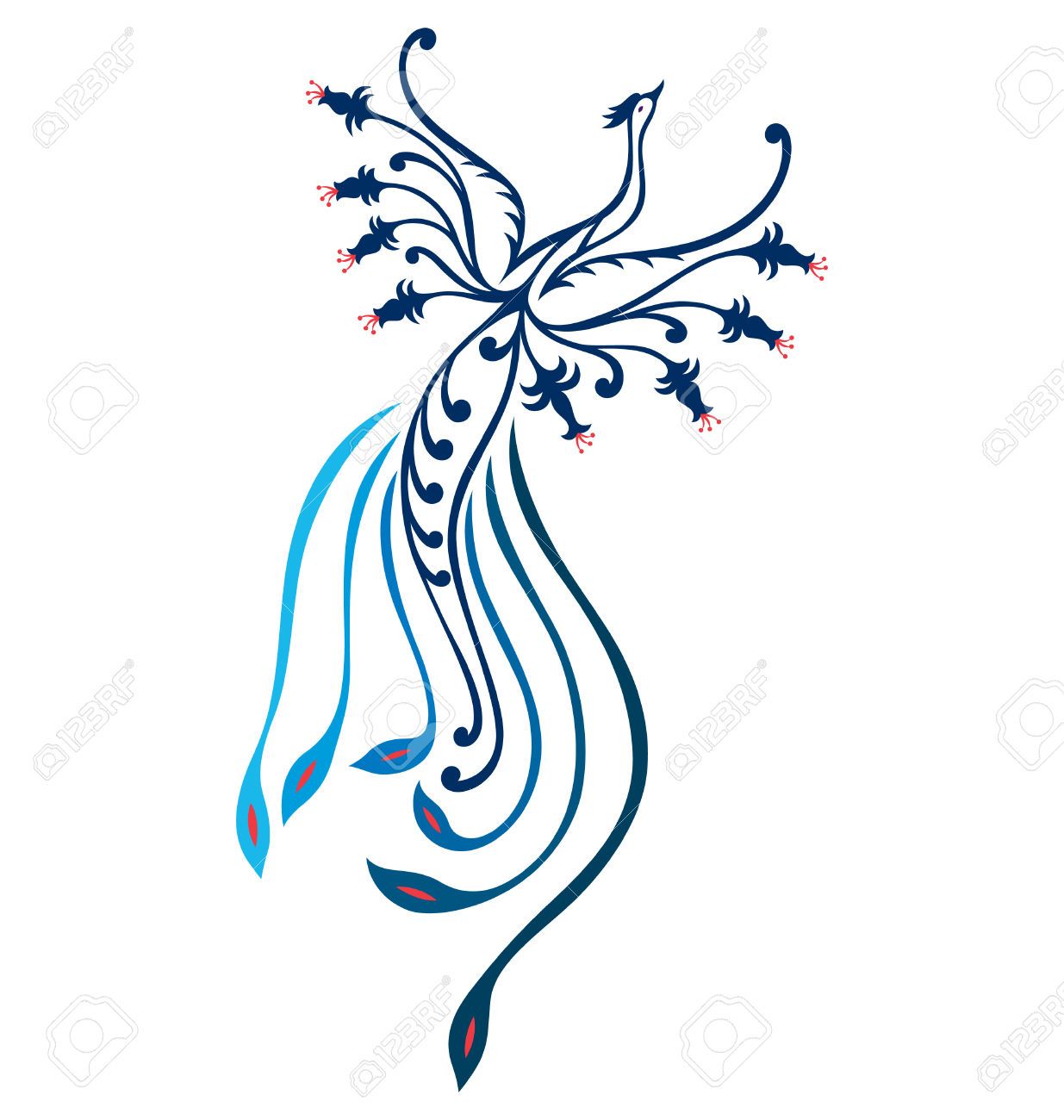 1235x1300 8130986 A Abstract Of A Phoenix Bird Flying Into The Sky Stock