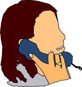 279x298 Talking In The Phone Clip Art