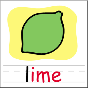 304x304 Clip Art Basic Words Ime Phonics Lime Color I