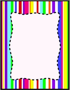 274x350 Colorful Stripes Frames, Borders, Background Clip Art Digital
