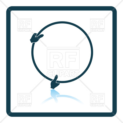 400x400 Icon Of Hand Holding Photography Reflector Royalty Free Vector