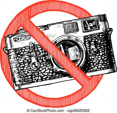 450x434 No Photos Sign. No Photography Sign. Vector Hand Drawn Clip Art