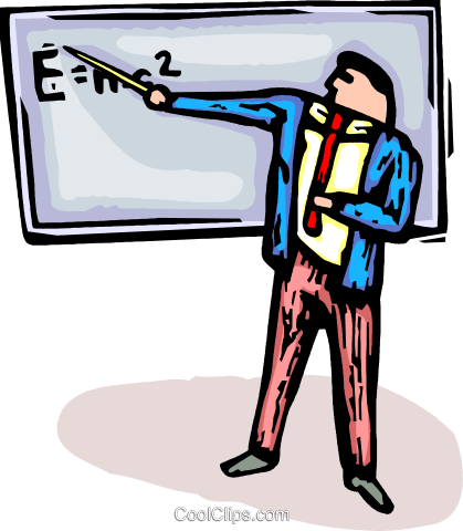419x480 Physics Teacher Royalty Free Vector Clip Art Illustration