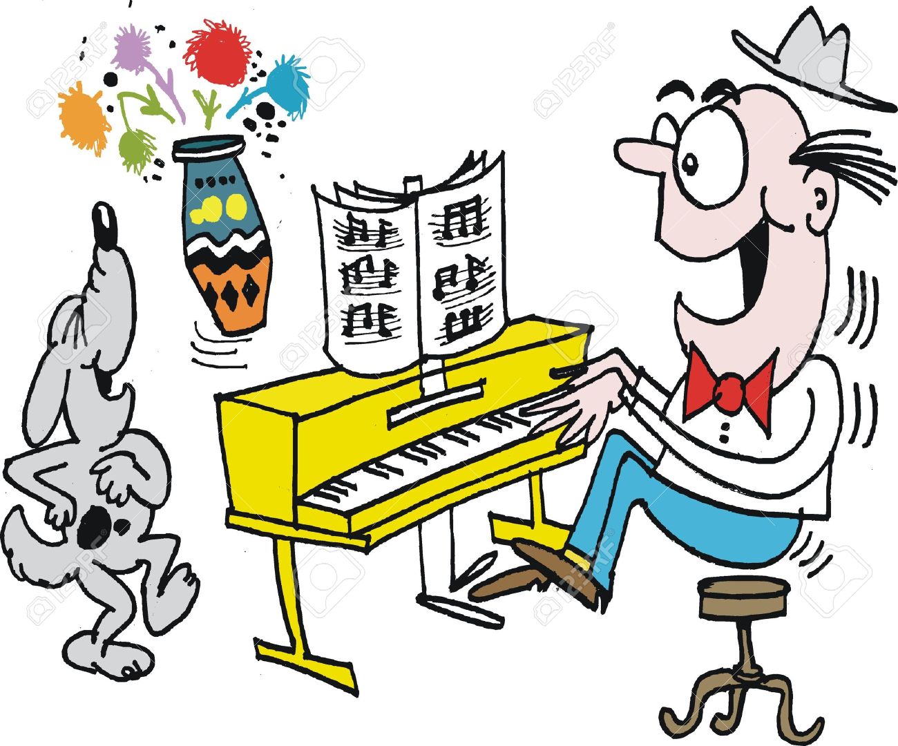 1300x1080 Piano Clipart Man