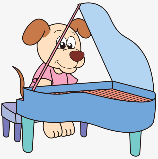 650x651 The Puppy Plays The Piano, Qin, Play, Musical Instruments Png