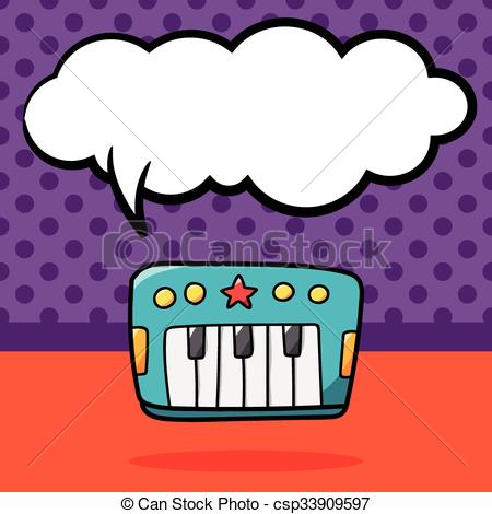 450x470 Toy Piano Doodle Eps Vectors