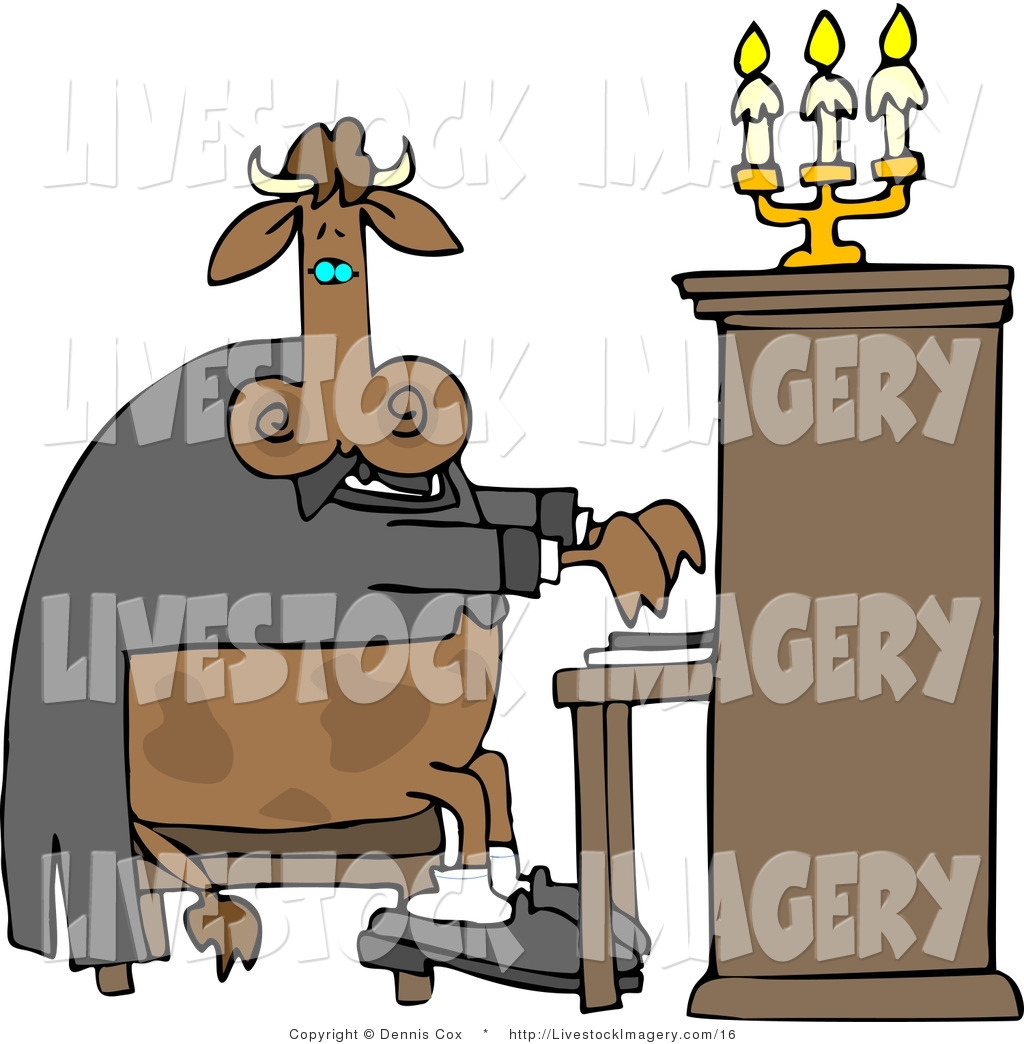 1024x1044 Clip Art Of A Cow Pianist Playing A Piano In A Black Jacket By