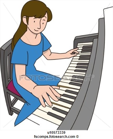 392x480 Piano Clipart