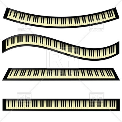 400x400 Piano Keyboards Royalty Free Vector Clip Art Image