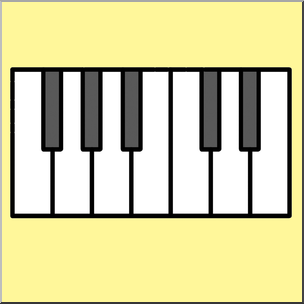 304x304 Clip Art Piano Keys Color I Abcteach
