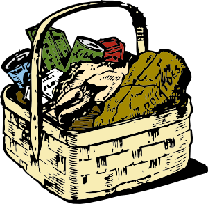 300x293 Food Basket Clip Art