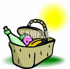 300x293 Picnic Basket With Wine And Fruit