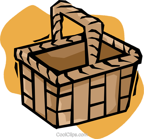 480x462 Picnic Basket Royalty Free Vector Clip Art Illustration Vc020183