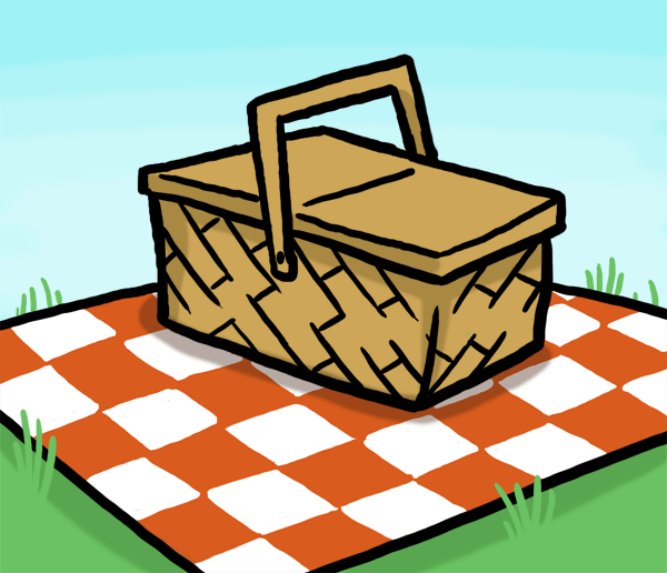 600x516 Picnic Blanket Clipart