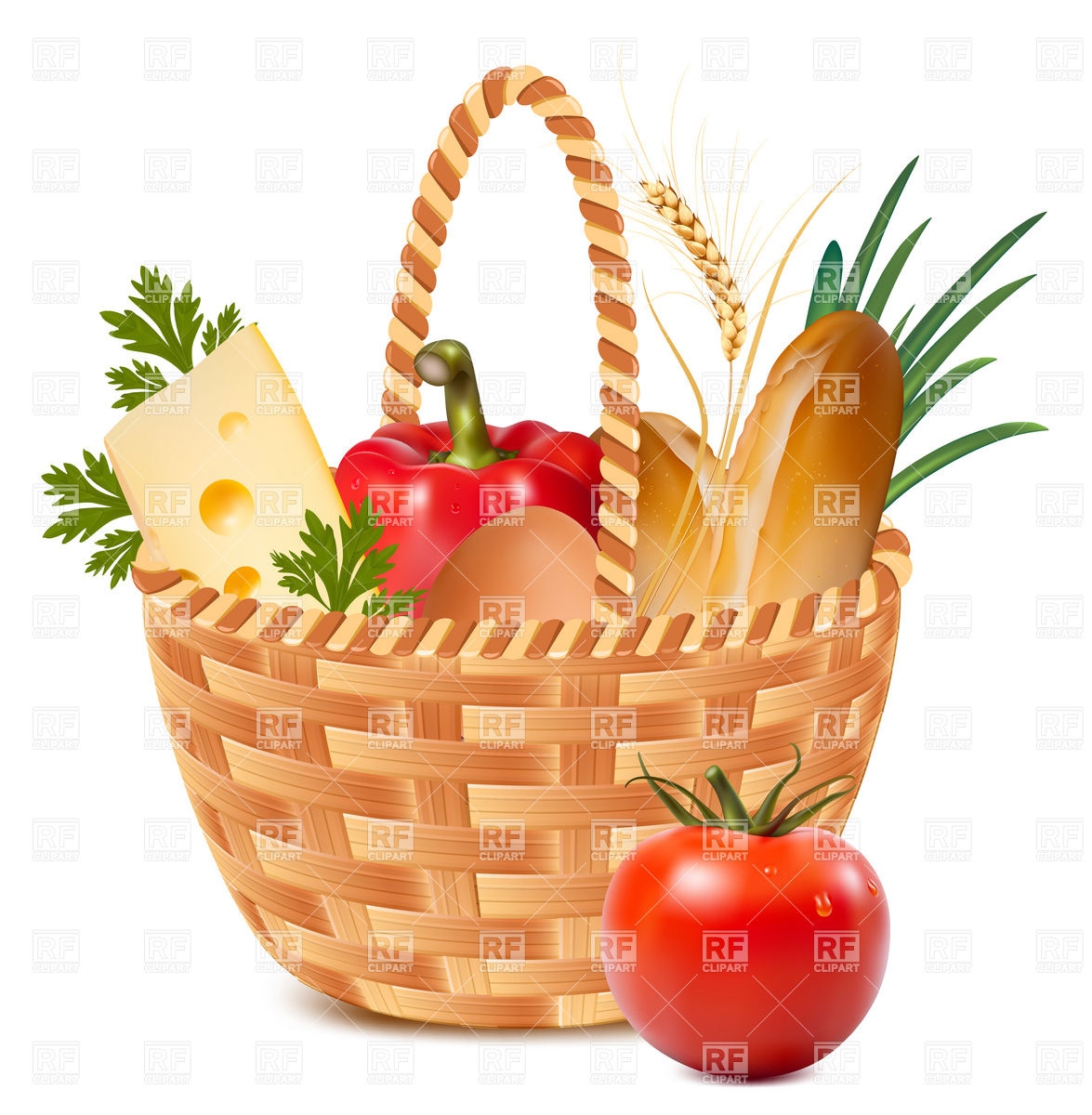 1175x1200 Food Basket Clipart