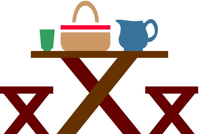 696x468 Picnic Table With Food Clipart