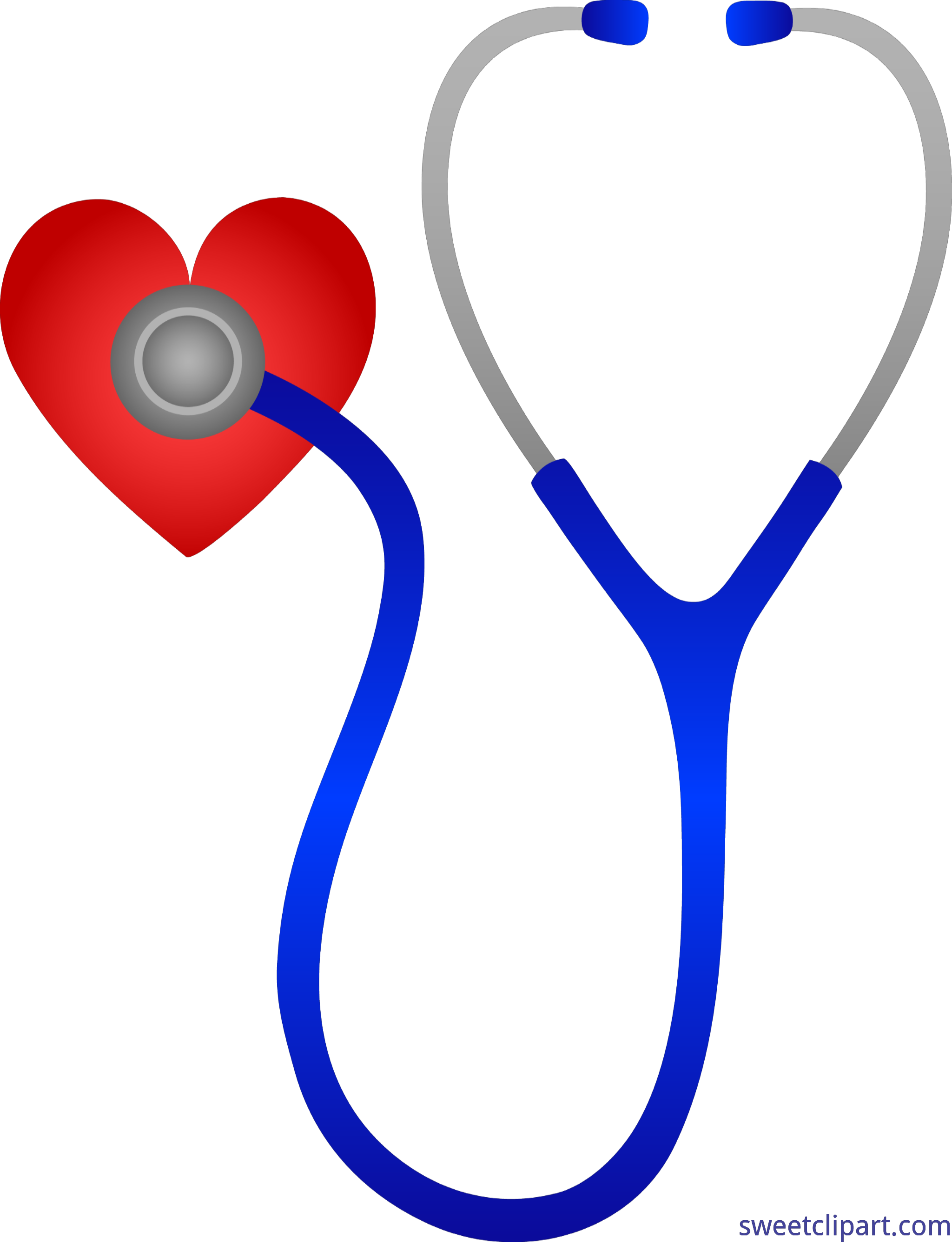 4809x6271 Doctors Stethoscope With Heart Clip Art