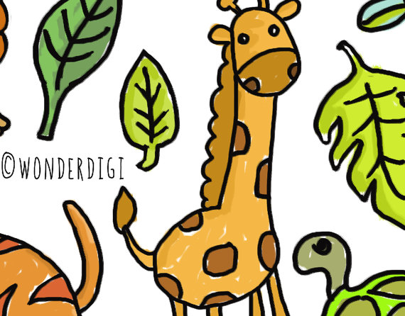 570x446 Zoo Animal Doodles
