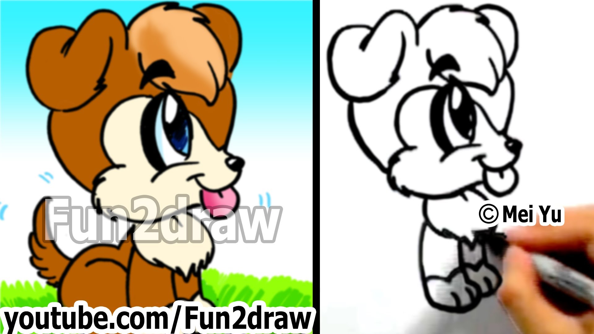 1920x1080 Puppy Clipart Simple Cartoon