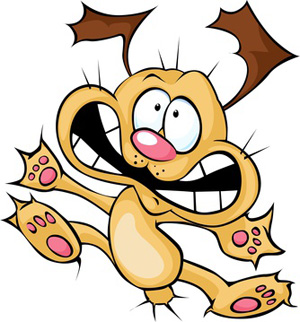 300x322 Wacky Crazy Funny Dog Clipart Cartoon