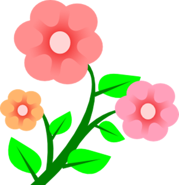 582x600 Garden Flowers Clip Art Many Flowers