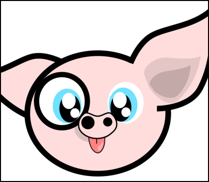 420x365 Cartoon Pig