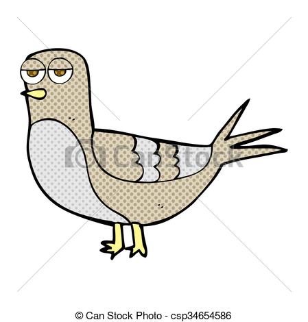 449x470 Freehand Drawn Cartoon Pigeon Vector