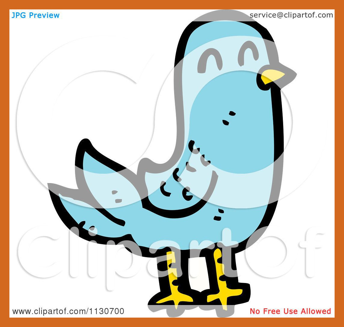 1142x1086 Stunning Cartoon Of A Blue Pigeon Royalty Vector Clipart By Clip
